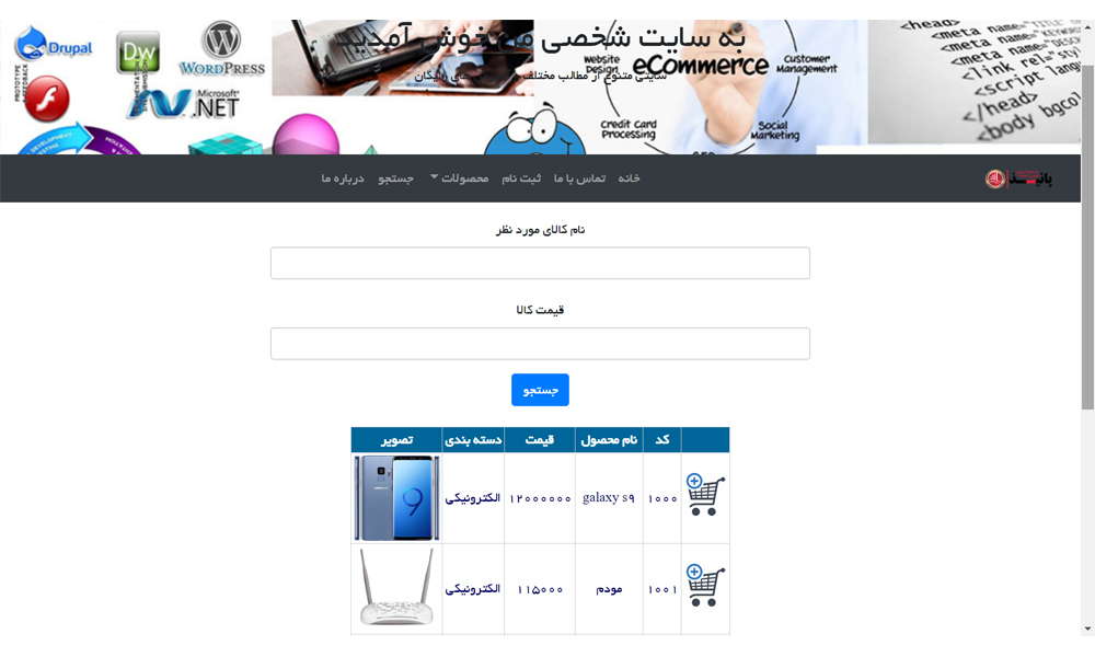 Paniz web application Paniz web application
